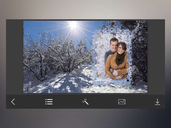 Snowfall Photo Frames - Creative Frames for your photo iPad screenshot 4 - Photo & Video app