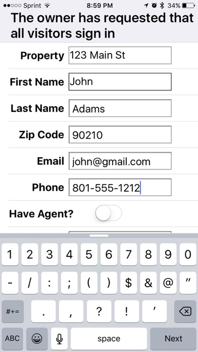 Screenshot #2 pour Open House Sign In Sheet