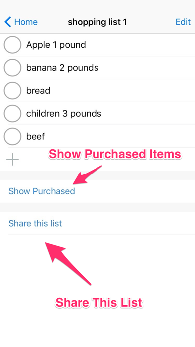 Screenshot #2 pour Shareable Grocery List - Supermarket Shoppinglist