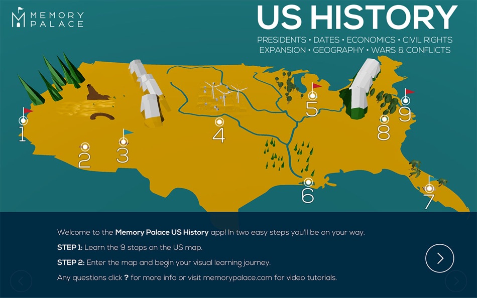 #4. Memory Palace - US History (macOS) 由: Memory Palace