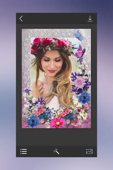 Love Flower Photo Frame - Photo frame editor