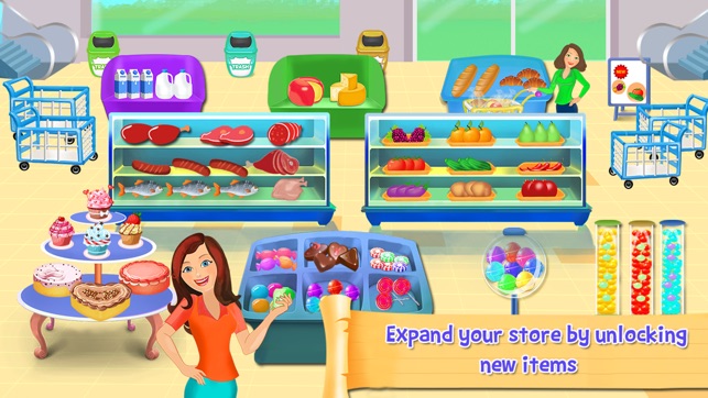 Caja registradora del supermercado niños sim- centros educativos centro  comercial y hora divertidos juegos de gestión en App Store