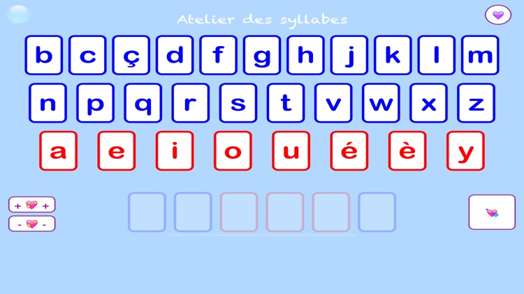 Atelier des syllabes