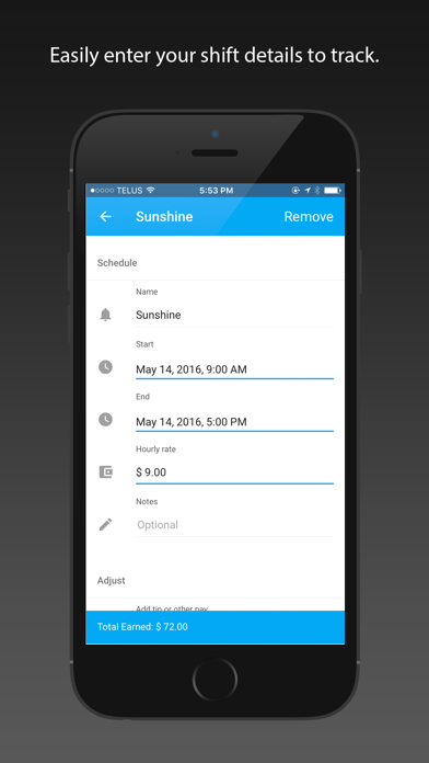 Shift Organizer - Easily plan and track shift work iPhone screenshot 2 - Business app