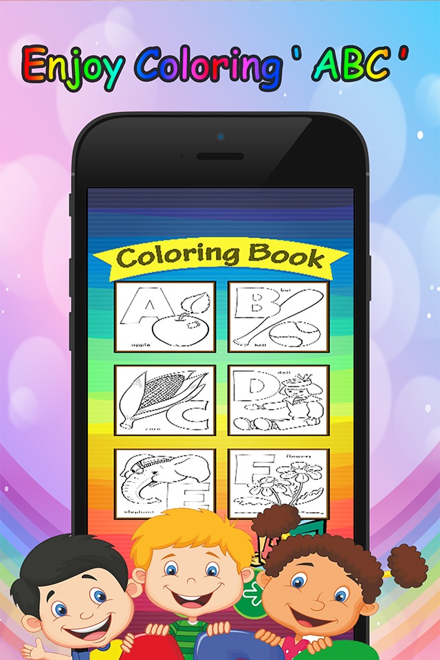 ABC Letter Coloring Book: preschool learning game screenshot 2