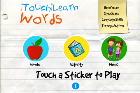 iTouchilearn Words for Preschool Reading, Spelling, Speech Skillsのおすすめ画像1