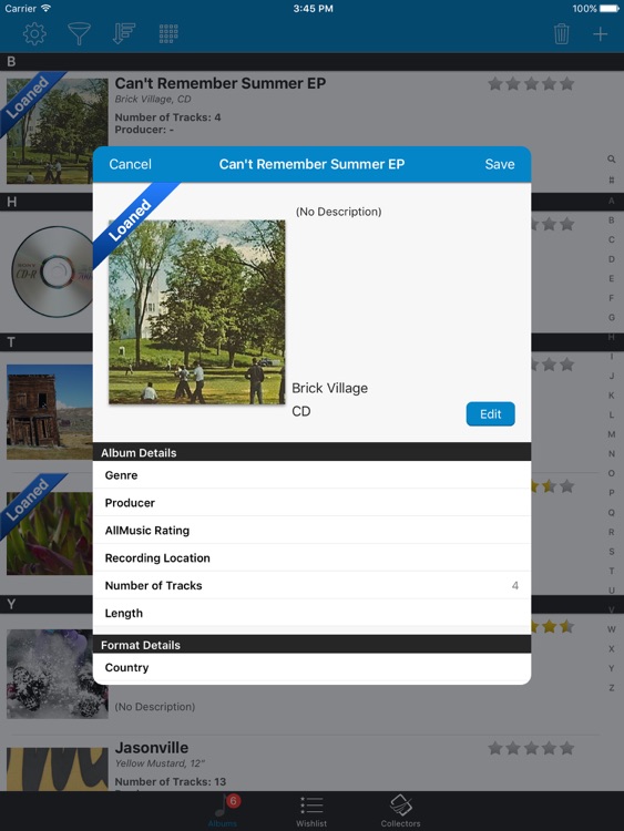 Music Collectors Pro for iPad