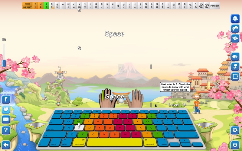 typing fingers app