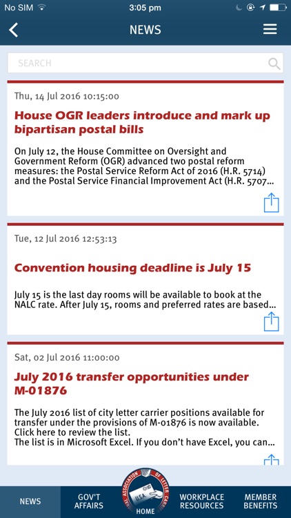 NALC Member App