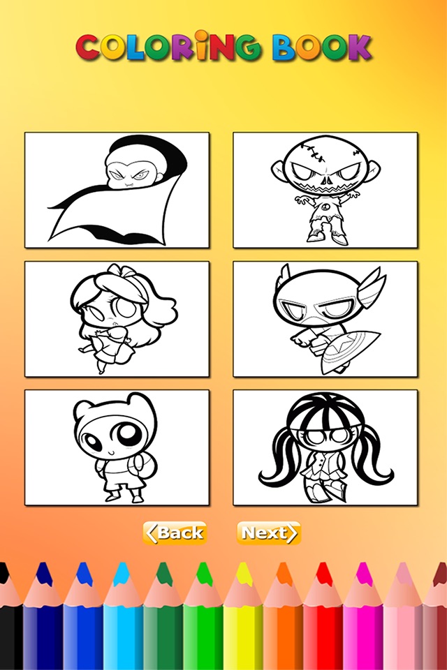 The Heroes Coloring Book: Learn to color and draw superhero, Free games for children screenshot 3