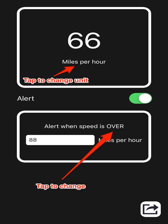 GPS Speedometer With Speed Limit Alarm iPad screenshot