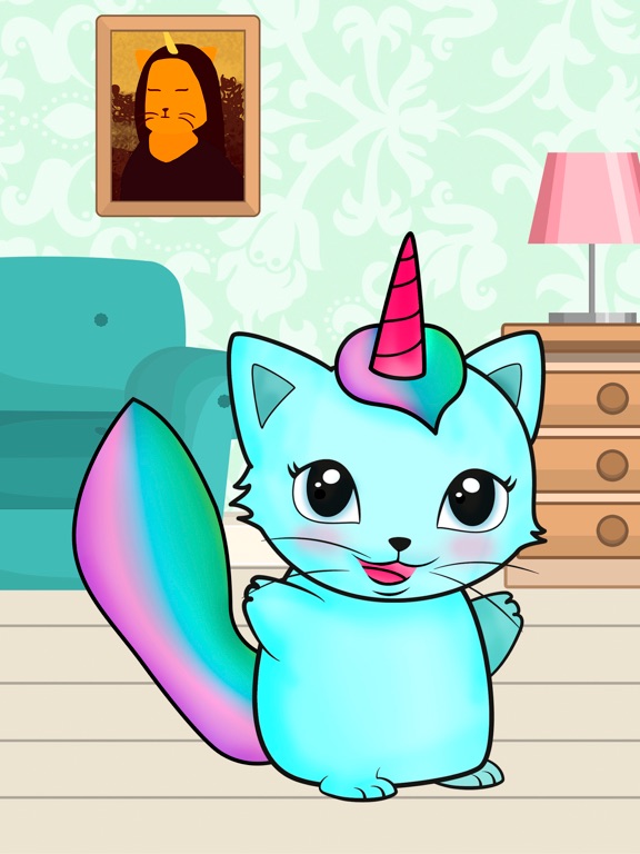 Kittycorn Virtual Pet – New animal friend for kids to take care and play iPad screenshot