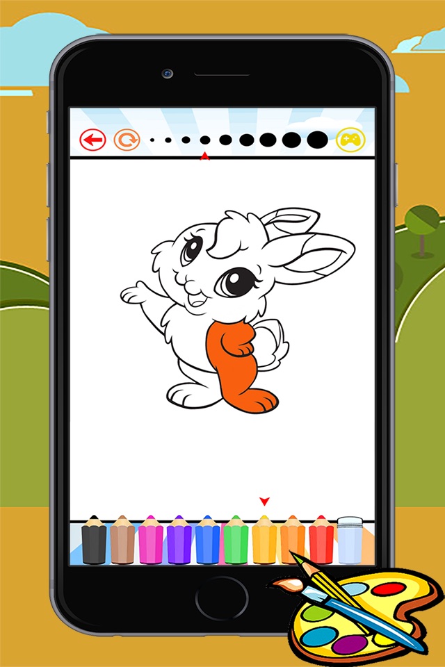 Coloring Book Rabbit free game for kids screenshot 2