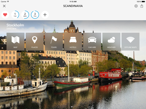 Screenshot #4 pour Planificateur de voyages, guide de voyage & carte offline pour la Scandinavie - Oslo, Stockholm, Helsinki, Copenhague, Reykjavik...