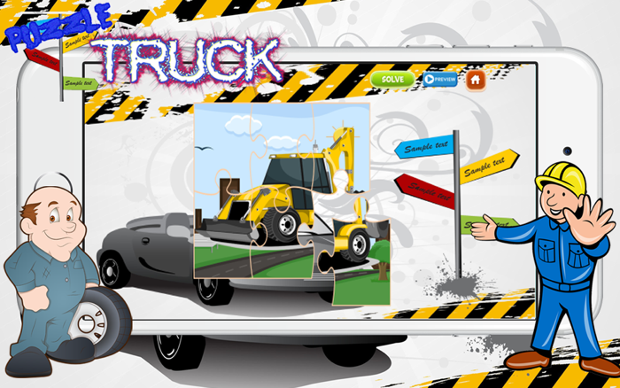 Construction Math Jigsaw Puzzles  Truck for Kids