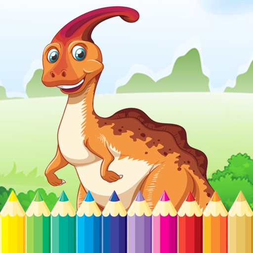 Dinosaur Dragon Coloring Book - Drawing for kid free game, Dino Paint and color games good icon