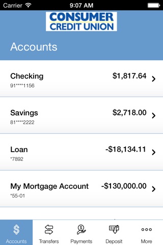 Consumer Credit Union screenshot 3