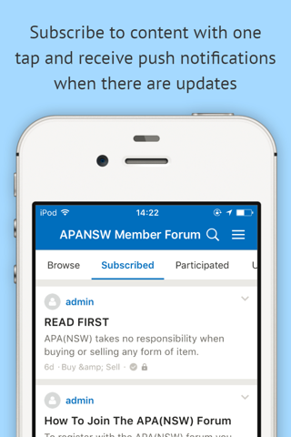 APA(NSW) Member Forum screenshot 3