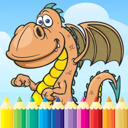 Dragon Dinosaur Coloring Book - Drawing and Painting Dino Game HD, All In 1 Animal Series Free For Kid app icon