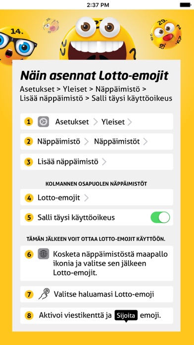 Lotto Emoji iPhone screenshot