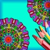 Mandala Coloring - Using Fingerpaint Magic Mandala