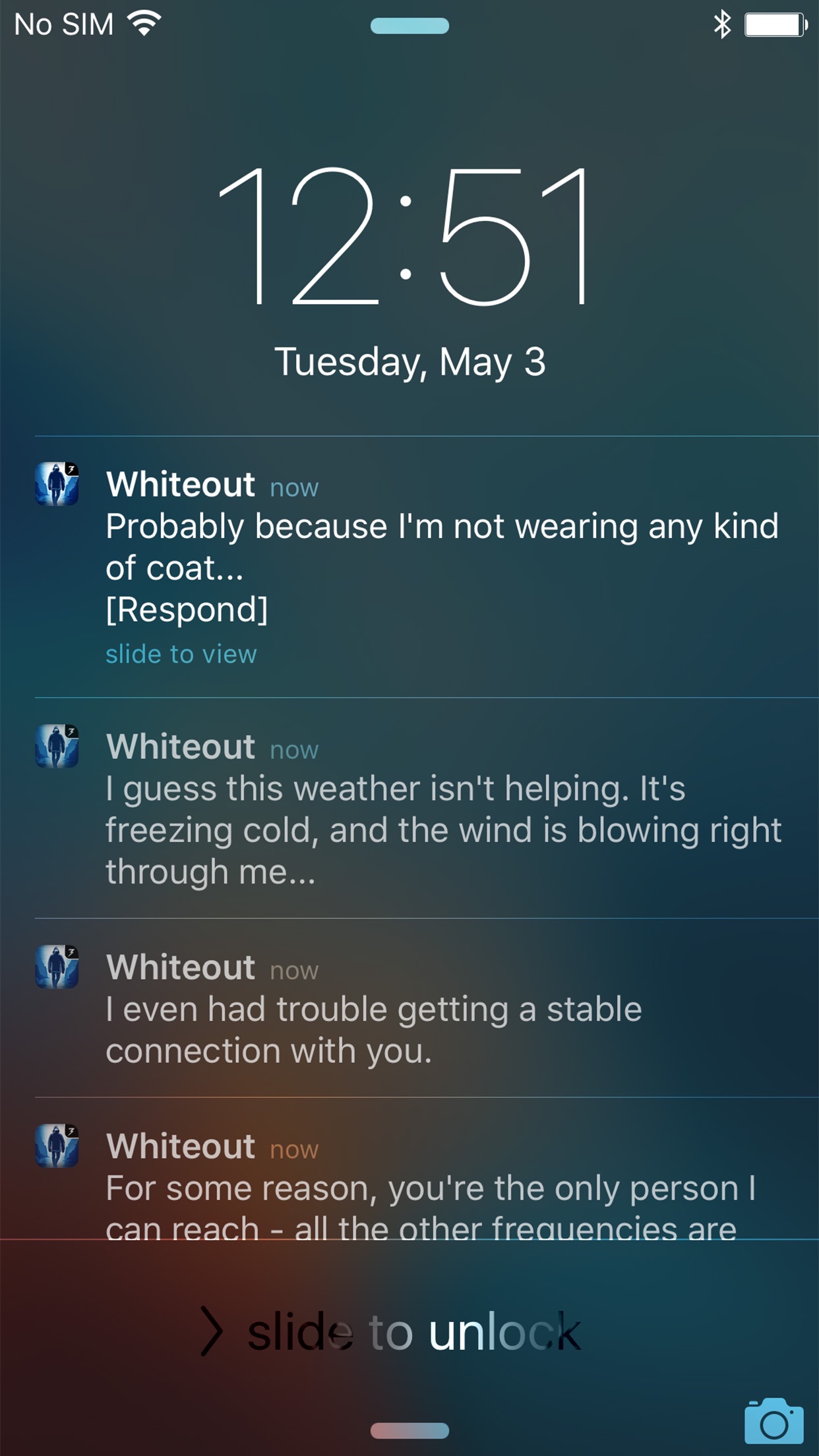 Screenshot do app Lifeline: Whiteout