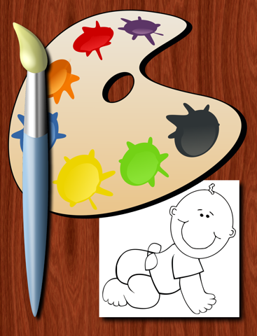Younger Baby's Coloring Pages iPad screenshot