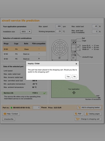 xiros® lifetime calculator screenshot 2