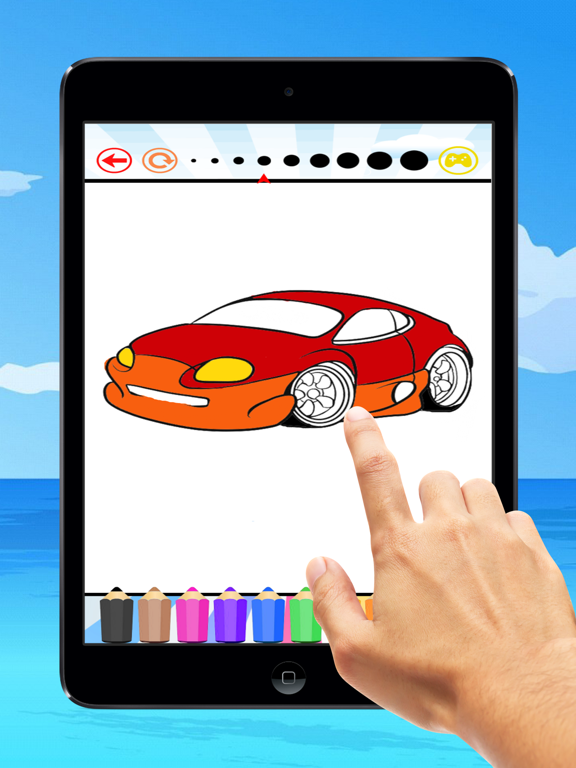 The Car Coloring Book : Educational Learning Games For Kids & Toddler iPad screenshot
