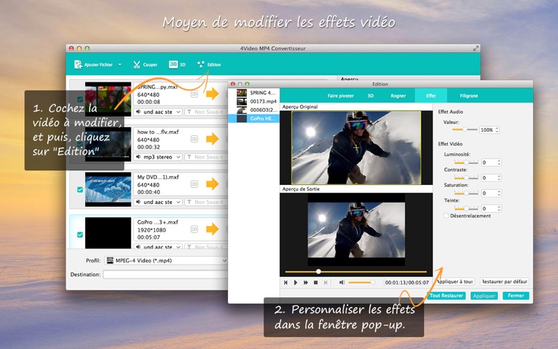 Screenshot #2 pour 4Video MP4 Convertisseur - MOV