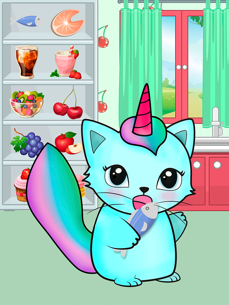 Kittycorn Virtual Pet – New animal friend for kids to take care and play screenshot 7