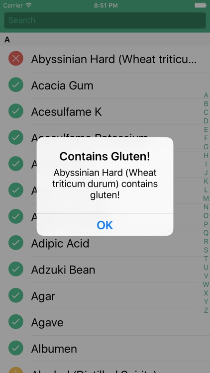 GFree Ingredients