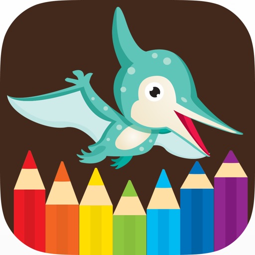 Dinosaur Park Coloring Book - Drawing and Painting Fossil Dino Jurassic Games For Preschool Toddlers Boys and Girls
