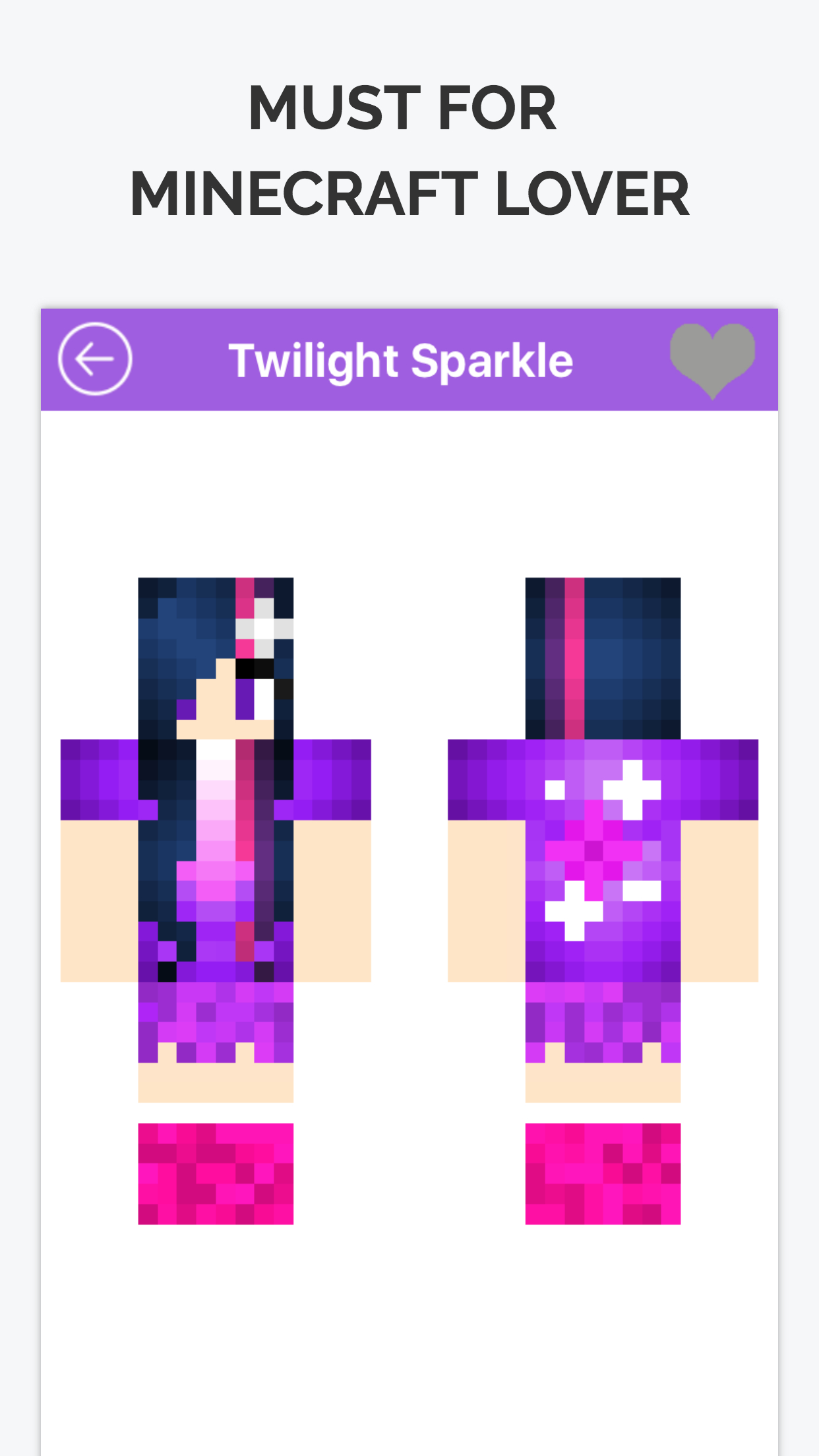 Sweet Pony Skins for Mineraft PE Free