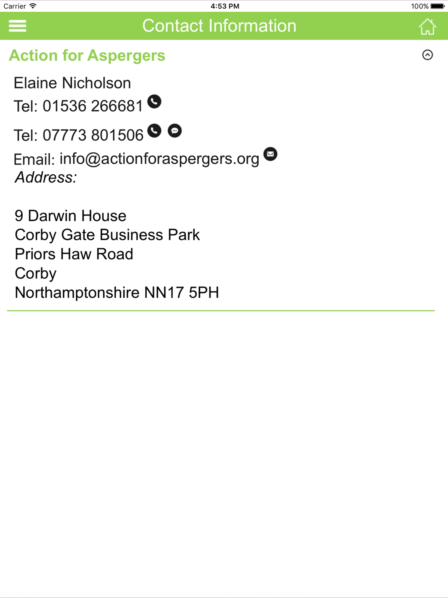 Action for Asperger’s Grounding