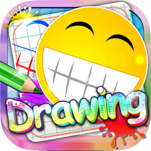 Drawing Desk Smilies Draw And Paint Coloring Books Cartoon Emoji