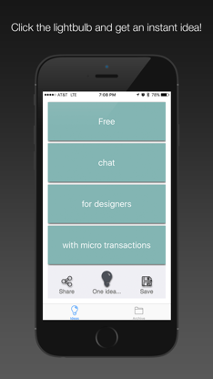 One Idea: Startup idea randomizer screenshot 1