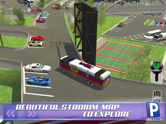 Игра Football Stadium Sports Car & Bus Parking Simulator АвтомобильГонки ИгрыБесплатно