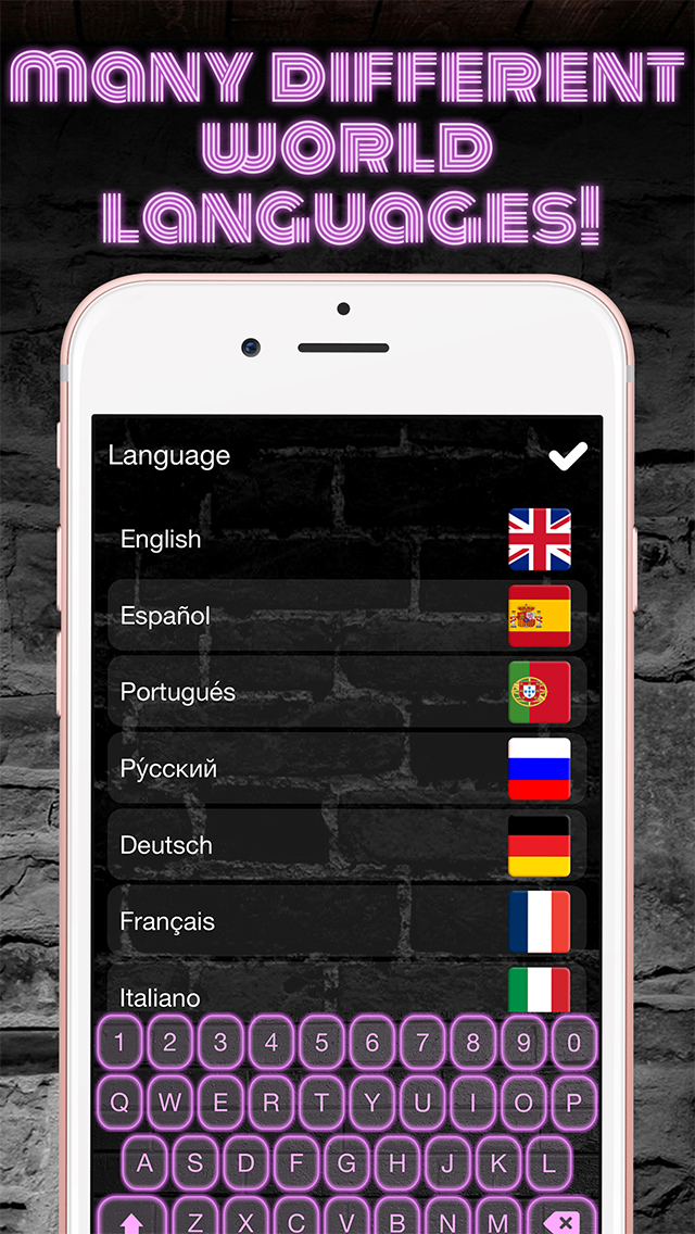 Neon LED Keyboard Themes – Electric Color Keyboards with Glow Backgrounds Emoji and Fonts