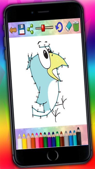 Screenshot #1 pour Jouer peinture et relier les points - éducatif livre de coloriage avec des dessins pour les enfants et les enfants