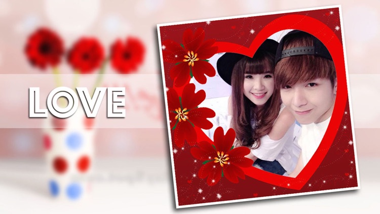 Valentine Photo Frame Love