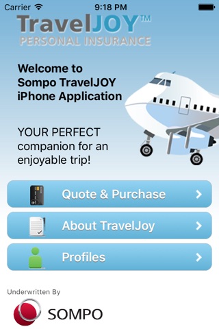 TravelJoy Application – Sompo Insurance Singapore Pte. Ltd screenshot 2