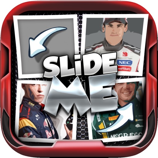 Slide Me Puzzle : Popular Driver Racing Picture Characters Quiz Games For Free icon