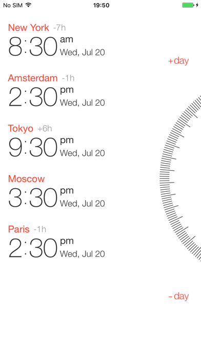 Screenshot #1 pour Miranda — Time Zone Converter