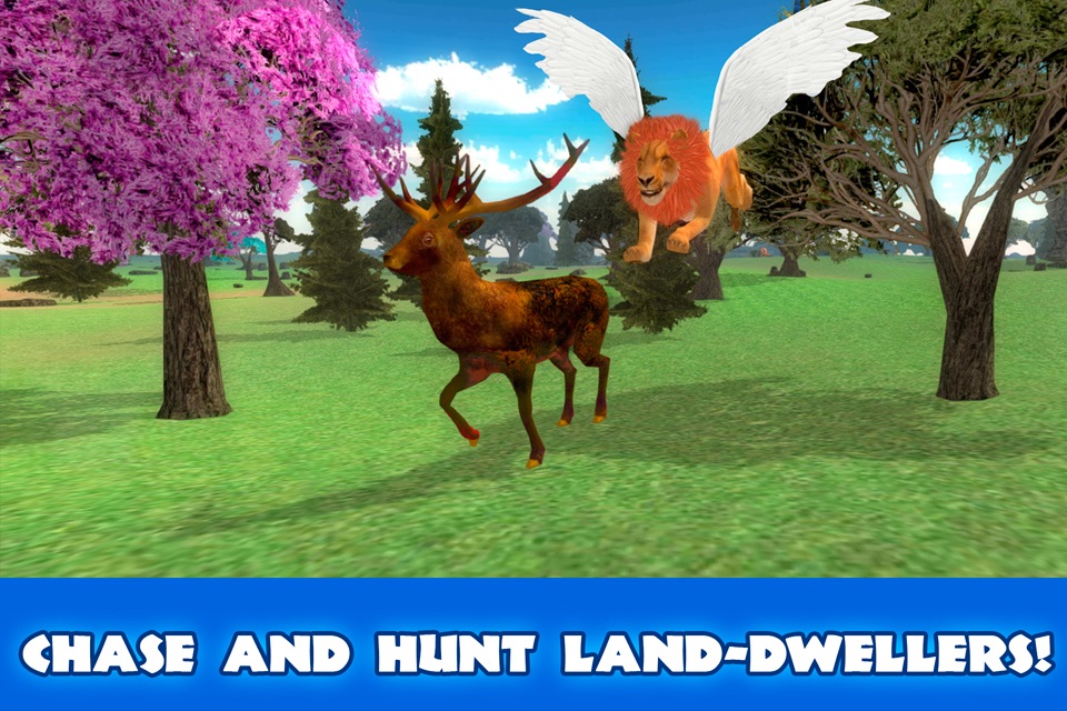 Wild Flying Lion Simulator 3D screenshot 3