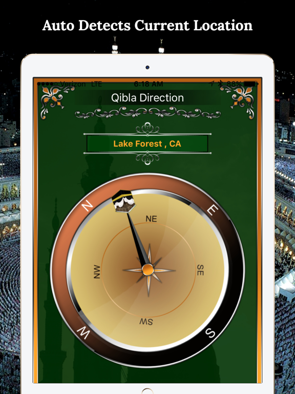 Qibla Compass-Finding Maccah Free iPad screenshot