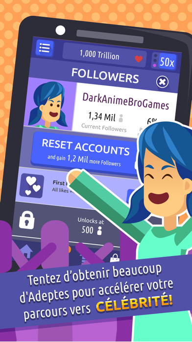 Screenshot #3 pour So Social - Jeu Clicker de la Célébrité d'Internet