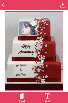 Game screenshot Name and Photo on Anniversary Cake apk