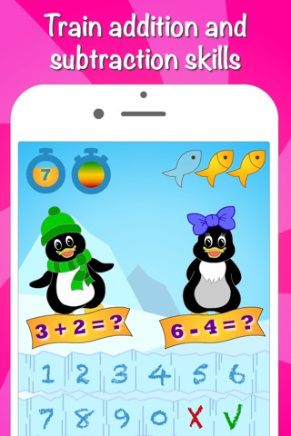 Icy Math Free – 子供と大人、優れた脳のトレーナーと楽しい精神数学のトリックのための加減算ゲーム！のおすすめ画像2
