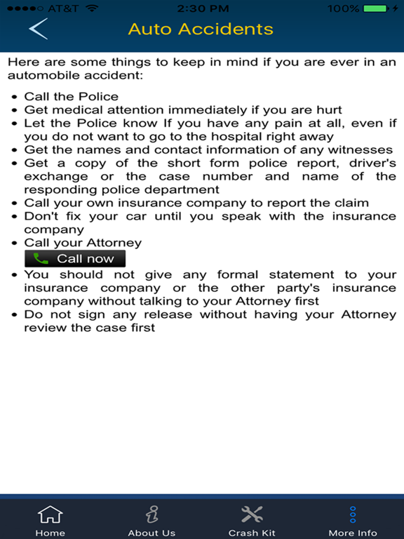 My Attorney App iPad screenshot